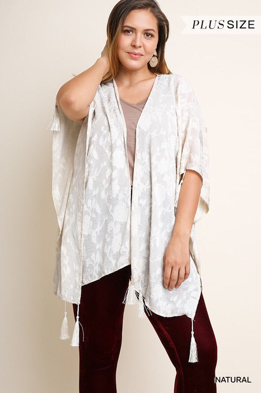 Plus size on sale sheer kimono cardigan