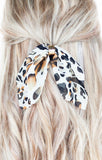 Elastic leopard hairbow
