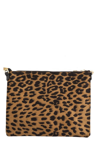 Convertible Leopard Handbag with Gold Chain