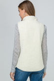 Reversible Quilted/Shearling Vest in Cream