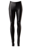 Mid rise pull-on faux leather leggings in S-L
