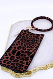 Leopard keychain bracelet with small wallet.