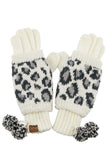Leopard print gloves