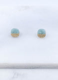 Semi precious stone post earrings