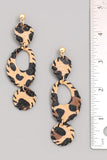 Leopard drop earrings