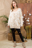 Long sleeve button front leopard print cardigan in S/M-M/L