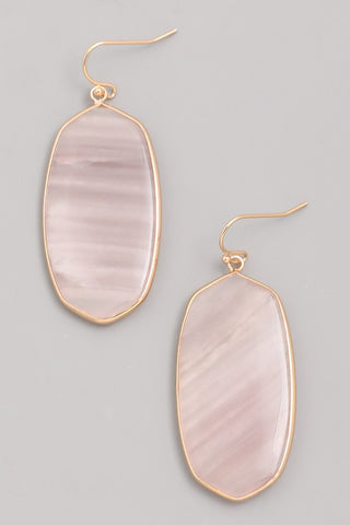 Semi-precious stone drop earrings