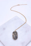 Double Sided Semi Precious Stone Necklace Length: 24"