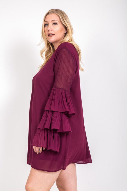 long sleeve plum dress PLUS SIZE LONG SLEEVE PLUM DRESS in 1XL-3XL – Blushing Betty