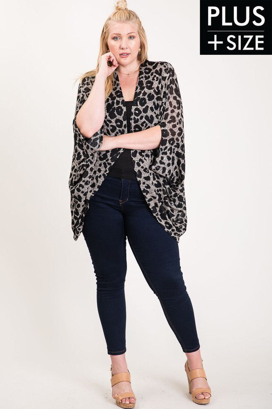 PLUS SIZE LEOPARD PRINT CARDIGAN in XL/1XL-1XL/2XL – Blushing Betty